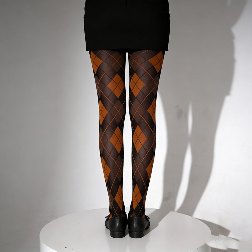 Japanese Style Plaid Pantyhose Retro Thigh High Stockings Y2K Silk Stockings  Daily Wear