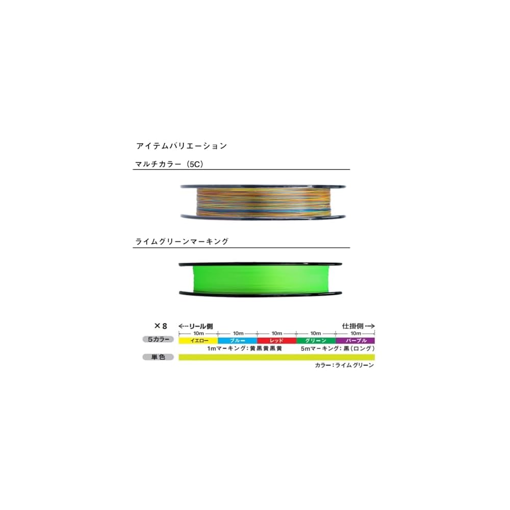 Daiwa UVF Durase sensor X8+Si2 0.8号 200m Lime Green Fishing Line