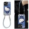 Denim Cat Lanyard Phone Case For Apple Cute Shockproof Women