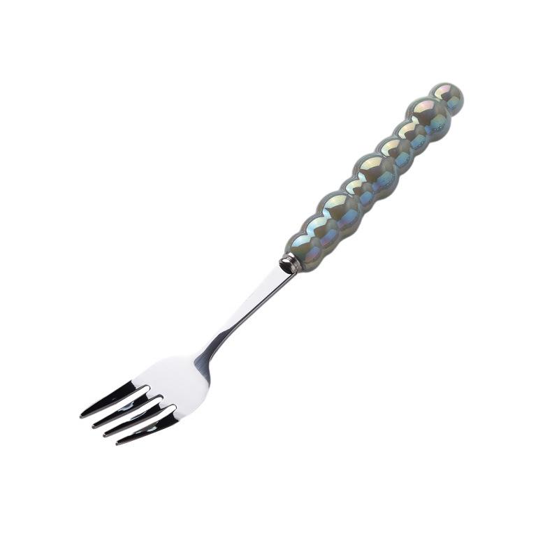 Light Luxury Creative Knife, Fork and Spoon Household Stainless Steel Steak Knife and Fork Western Dessert Spoon Tableware Set High Value