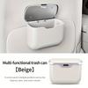 Multifunctional Car Trash Can with Lid Button, Hanging Storage Bin for Wet and Dry Use, Auto Interior Accessories, Organizer Box
