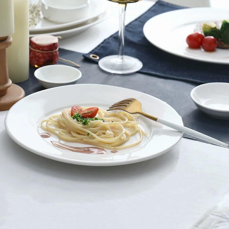 Zhuoyuan Ceramic White Round Dinner Plate