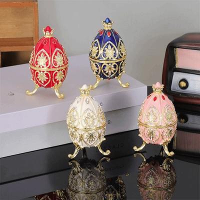 European Style Egg Shape Jewelry Storage Box Retro Jewelry Organizer  Birthday Gifts