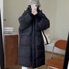 2024 Neue Lässige Langarm Verdickte Warme Daunenmäntel mit Kapuze Damen Winter Einfarbig Büro Dame Langer Übermantel Koreanische Mode Oberbekleidung Herbst