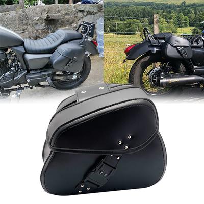 1 Takım Sol Sağ Evrensel Motosiklet Kod Kilidi Pu Deri Eyer Çantası Yan Alet Bagaj Çantaları Eyer Çantaları Depolama Alet Çantası