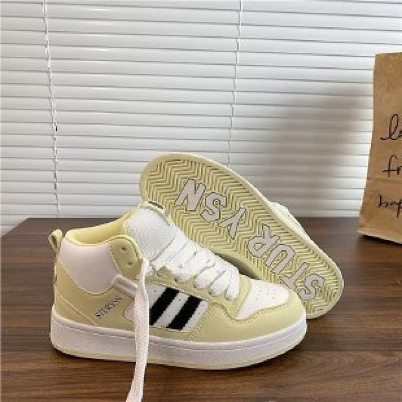 

High-top little white shoes women s tide autumn and winter new niche design student casual breadboard shoes 35 світло-жовтого кольору