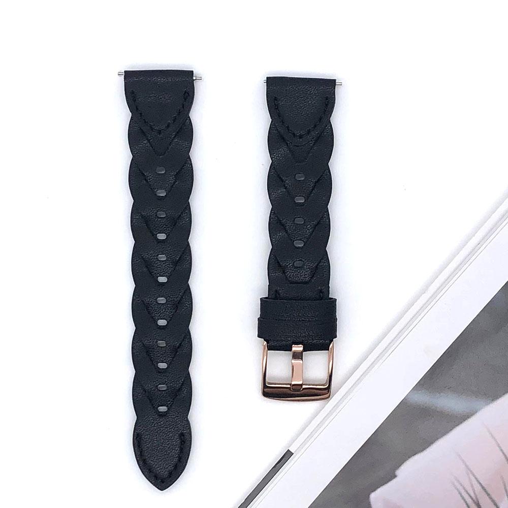 18mm Watch Strap For Garmin Venu 2S/3S Vivoactive 4S/Vivomove 3S Artificial Leather Forerunner 265S 255S Replacement Bracelet