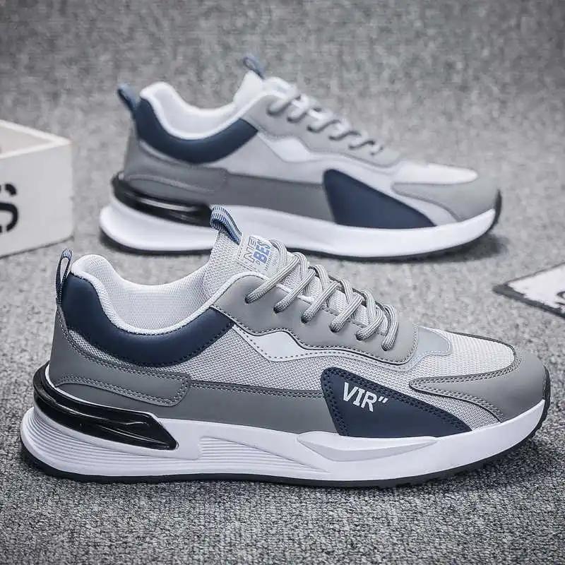 Ecoleather Flat Sole Men Sneakers Blue Loafers Black Men's Boots 46 Men's Shoes Sport New Season Sapateni Lofers Shoess