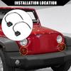 Car Turn Signal Light Connector Plug Harness for Jeep Wrangler JK 2007-2018 / Front/Durable Plastic / 2 Set