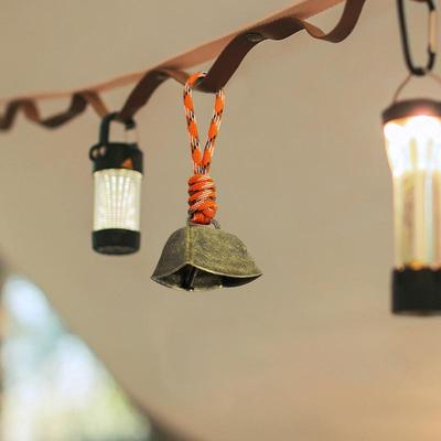 Cow Bells Noise Makers Vintage Clear Sound Grazing Copper Cow Bells With Lanyard Weatherproof Metal Ornament For Outdoor Camping