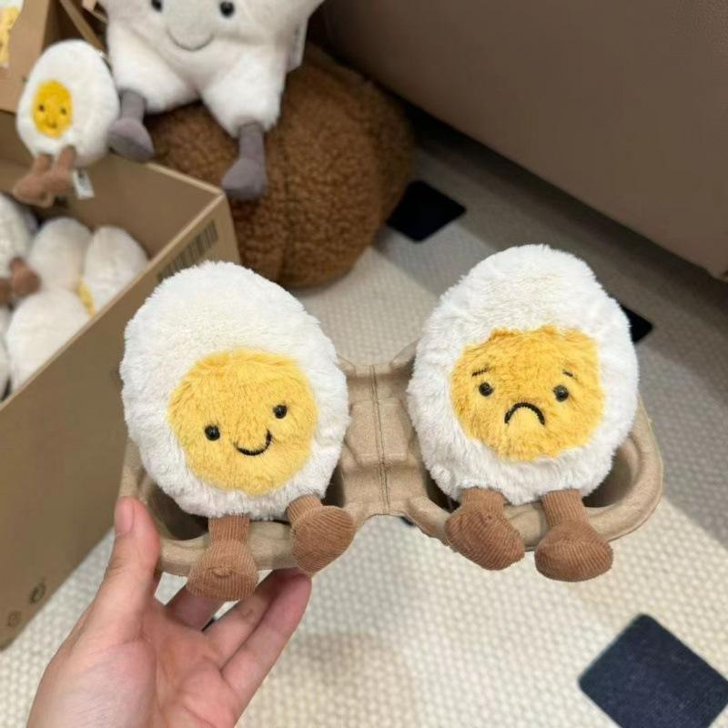 Britische gekochtes Ei Puppe lustiges Simulations-Ei Plüschpuppe pochiertes Ei Spielzeug Abschlussgeschenk