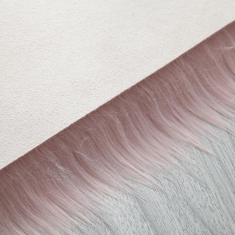 Faux Wool Heart-Shaped Rug Sofa Cushion Floor Mat Long Pile Heart-Shaped Bedroom Home Use