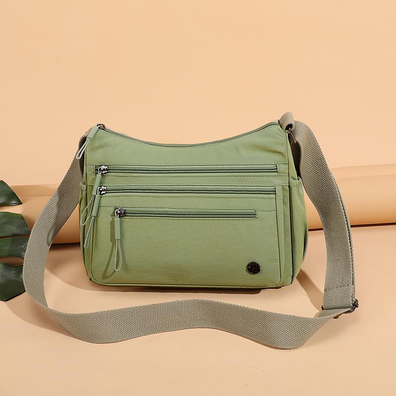 Women's Large Capacity Multi-Compartment Shoulder Crossbody Bag for Moms, Lightweight Nylon Handbag for Shopping, Travel & Outin