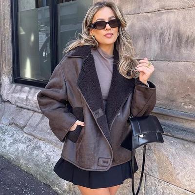 Women's Autumn and Winter New Loose Fur One-piece Warm Jacket for Women