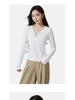 Antibacterial Women's Heated V-Neck Slimming Lace Patchwork Wool Long Sleeve T-Shirt