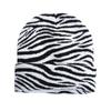 Zebra Pattern Cow Pattern Knitting Keep Warm Crimping Beanie Hat Unisex Autumn Winter Fashion Stripe Skull Cap Women Ski Cap