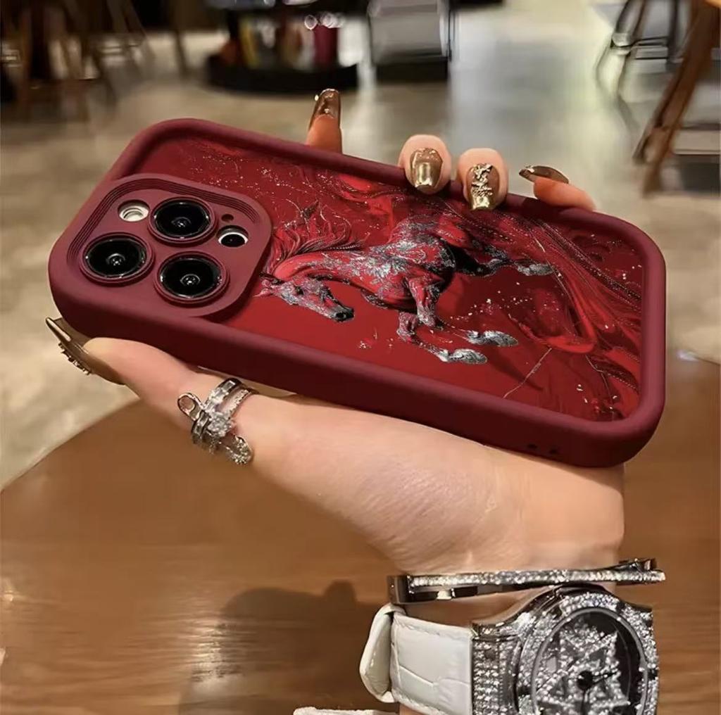 New Year's Explosion Applies To Iphone17pro Mobile Phone Case Apple 15 Horse 14 Foreign Trade 13promax New 16