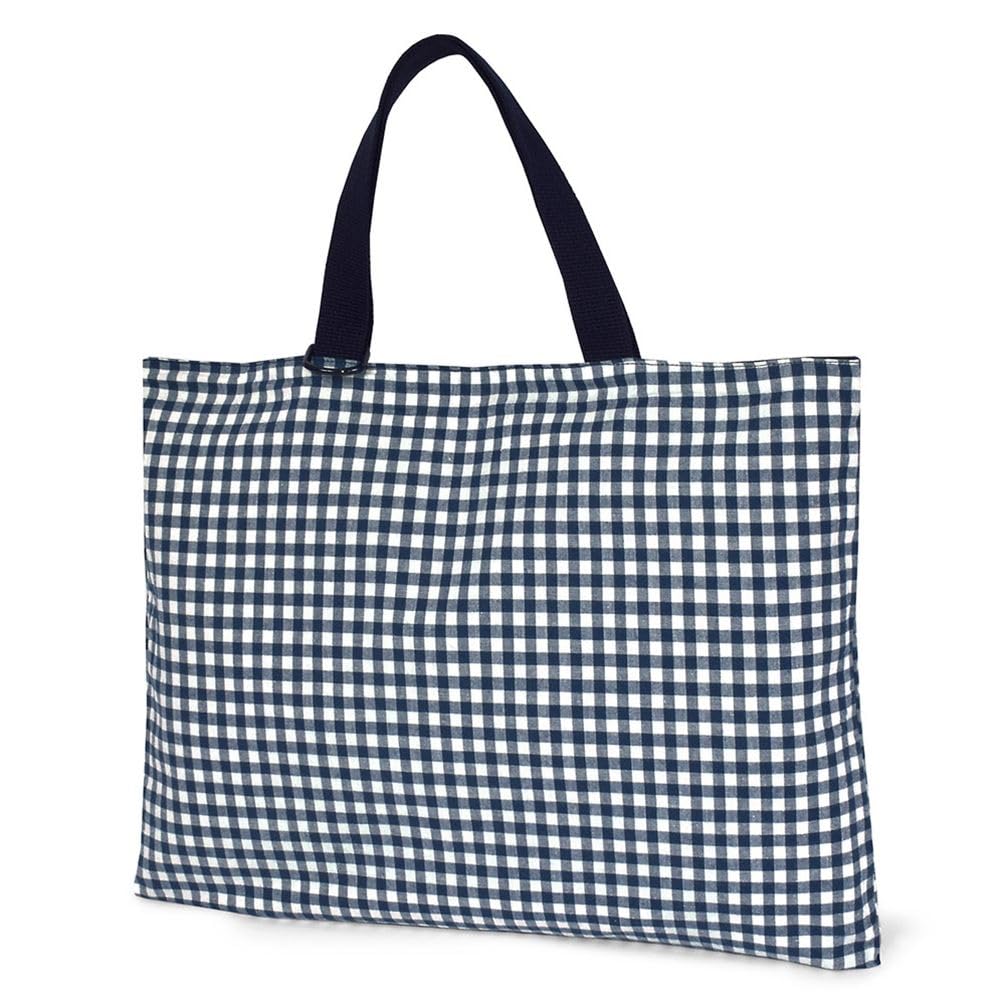 COLORFUL CANDY STYLE Reversible Book Bag Large Check Navy N0171600 (with Loop), Handbag, Pattern, Blue,