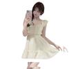 French Sweet Small Flying Sleeve Dress Women's Summer First Love Fresh Milk Sweet Princess Cake Dress Waist Fluffy Short Dress