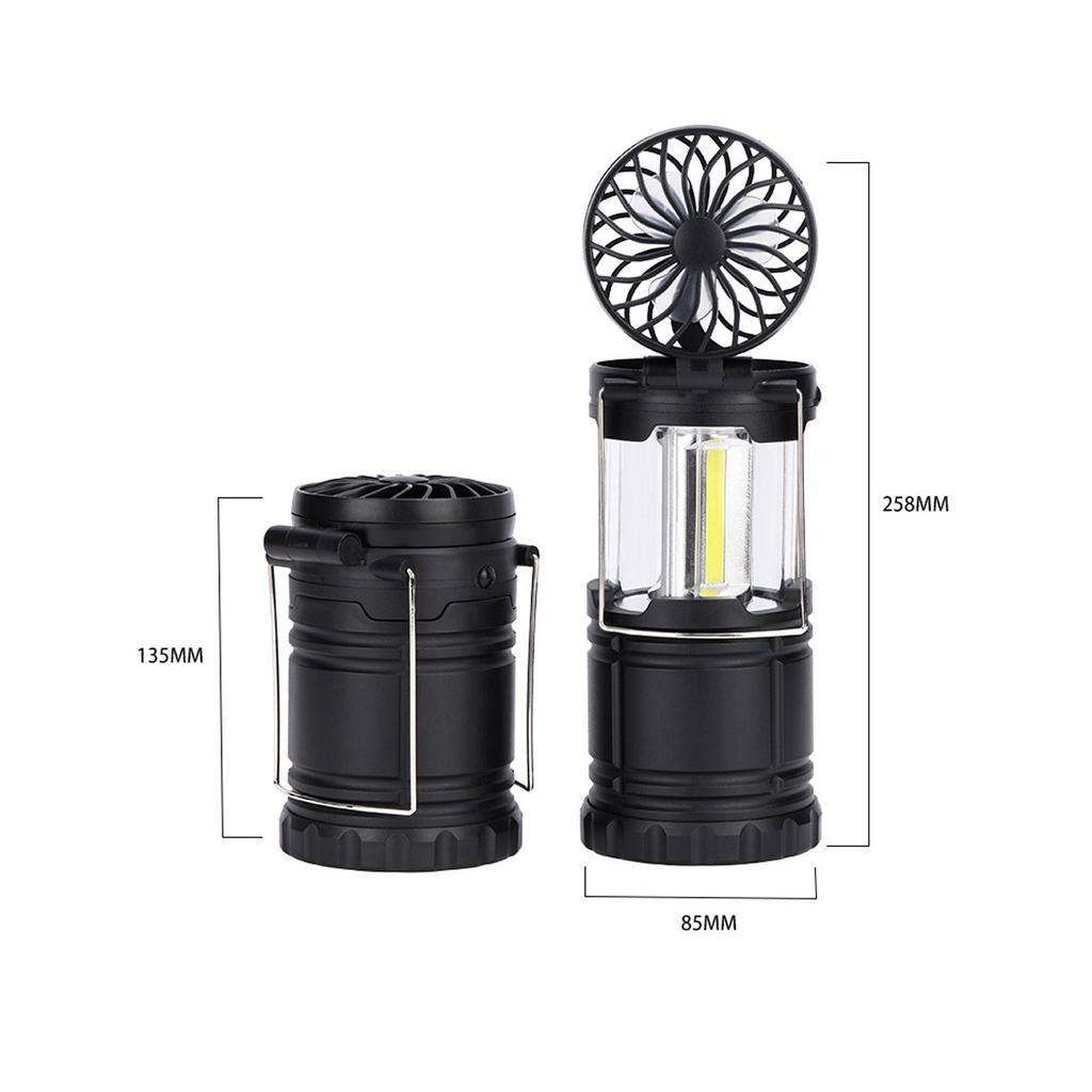 1 Pack LED Camping Lantern Collapsible 250LM Lanterns with Fan Suitable Survival   Kits for