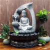 Buddha Tischbrunnen LED-Lichter Zen Stein Wasser Wasserfall Haus Terrassen Dekoration