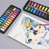 12/18/24 Colors Solid Watercolor Paint Set Portable Water Color Drawing Brush Acrylic Professional Painting Art Supplies
