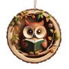 Animal Christmas Ornament 2D Flat Forest Animal Xmas Tree Ornament Acrylic Hanging Woodland Pendant for Garden Tree Home Decor
