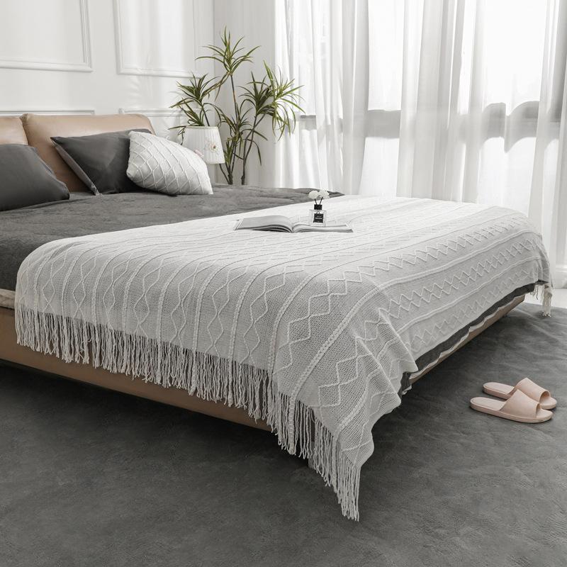 31 de tipuri de pături nordice din lână tricotate cu romburi, pături pentru capătul patului, pături pentru canapele, pături decorative, aparate de aer condiționat decorative pentru familii