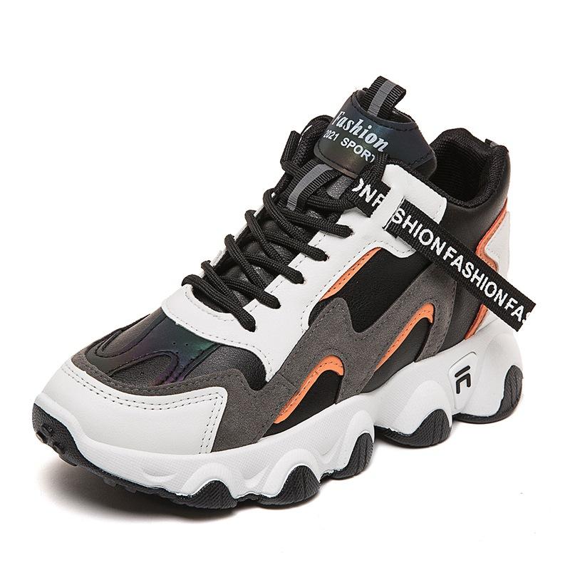 Korean Version of High-top Dad Shoes Women's Versatile Non-slip Women's Shoes New 2025 Spring and Autumn Explosion Increase Sports and Leisure Shoes