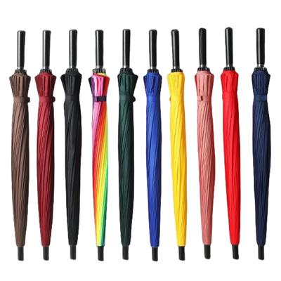 24 Knochen Langer Griff Regenschirm Handbuch Business Gerade Stange Regenschirm Geburtstagsgeschenk Regendicht Winddicht Haushalt Regen Ausrüstung