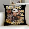 Popular Singer Bruno Mars Cushion Cover Soft & Easy-Wash Pillow Case – Versatile for Couch, Bed, Travel and Office