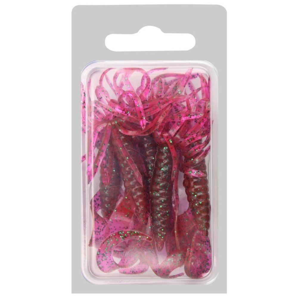 5/10pcs Worm Shape Fishing Lure 1.8g Weight Grub Double Tail Buzz Jig Head Hook  Bass Fishing