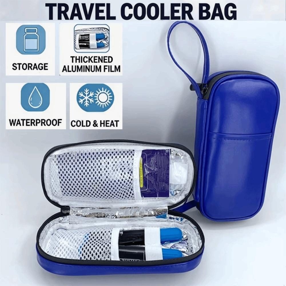 Waterproof Insulin Cooling Bag Portable PU Material Insulated Insulin Cooler Wear-resistant Thermal Insulated