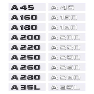A45 A160 A180 A200 A220 A250 A260 A280 A35L Letter Logo Car Sticker for Mercedes Benz A Class Refit Rear Boot Label Trunk Badge