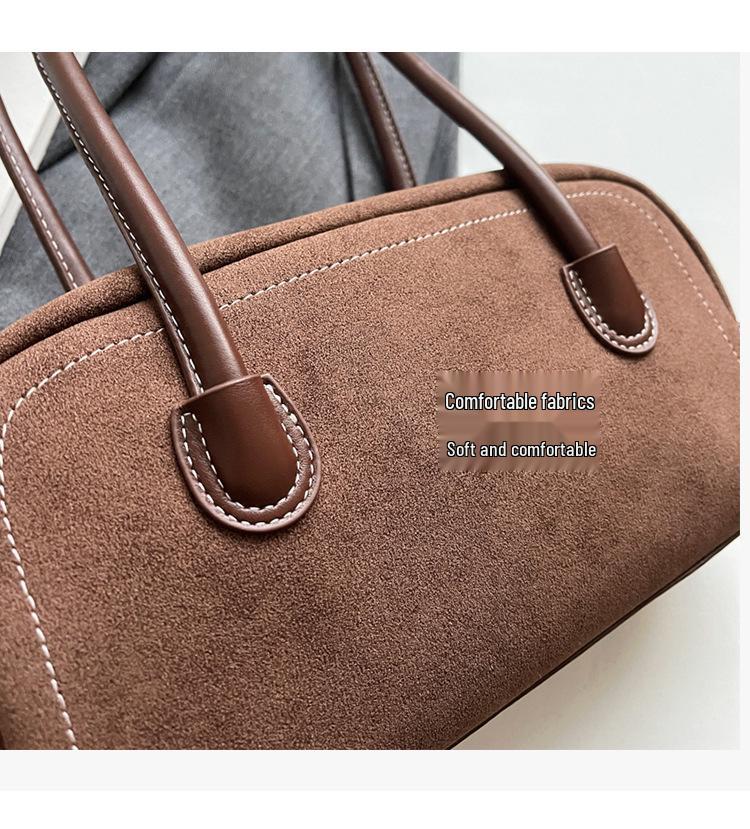 2025 Podzim Zima Retro Semišová Crossbody Taška: Matná módní kabelka pro ženy