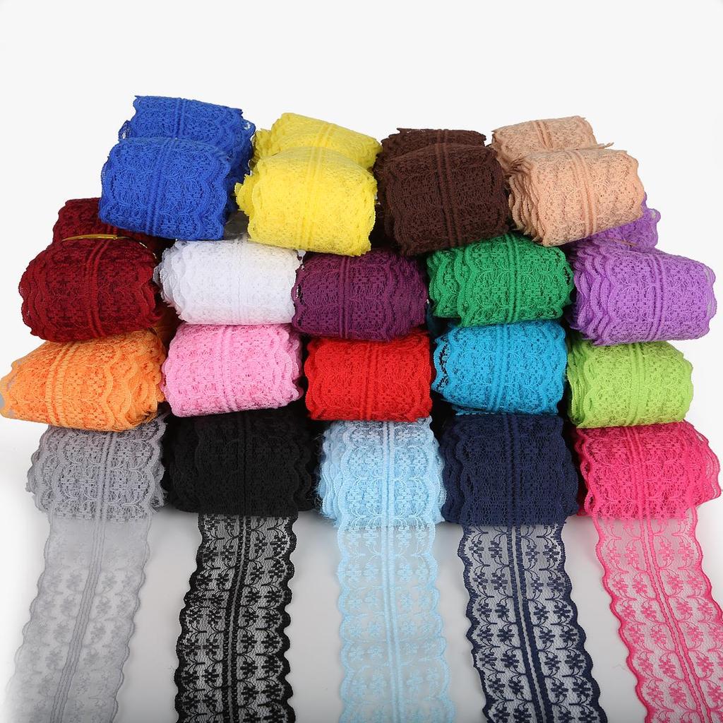 4,5 CM Nastro di Pizzo Bordino di Pizzo Tessuto Fai da Te Pizzo Ricamato Accessori da Cucito Decorazione