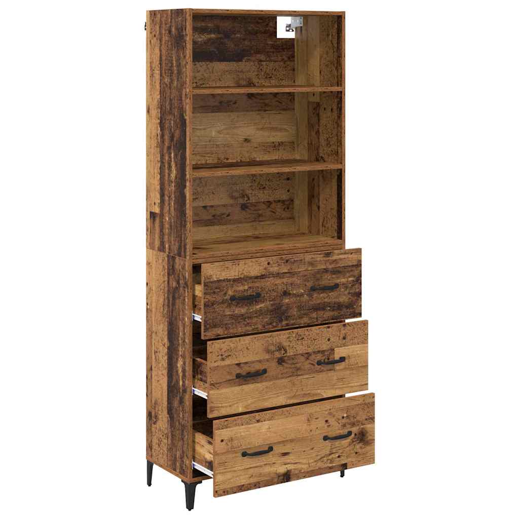 Highboard Reclaimed Wood 69.5 x 34 x 180 cm Particleboard