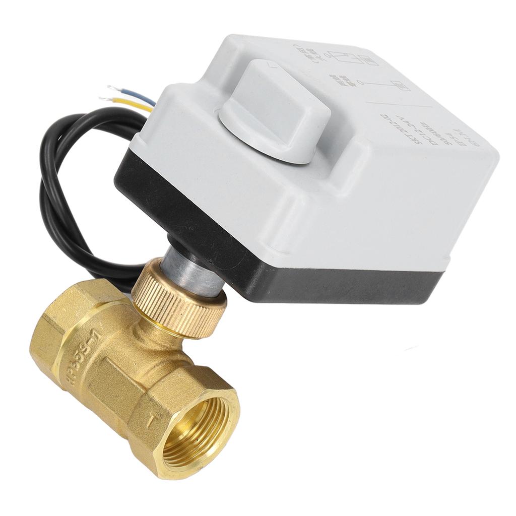 Motorized Ball Valve Electrical 2 Way Normally Closed Manual Automatic DN20 DC12V~24V