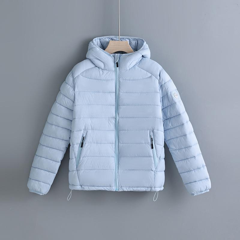 Daily commuting light and thin hooded short cotton clothes women's portable storage girls winter warm women's jacket
