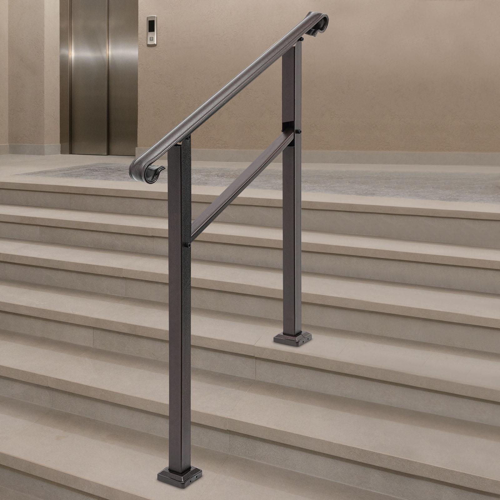 

Трехступенчатый наружный поручень для лестницы с грузоподъемностью 881,8 фунта, 39 дюймов, углеродистая сталь, для ограждения крыльца, балконов, садов темно-коричневого