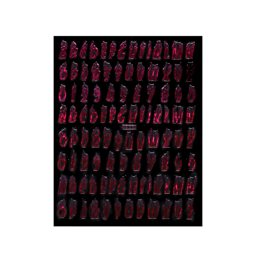 Adesivi Decorativi Lettere Alfabeto Numeri 2-9mm Riempitivo Resina Epossidica Oro Argento Per Stampi in Silicone Fai da Te Riempimenti per Artigianato