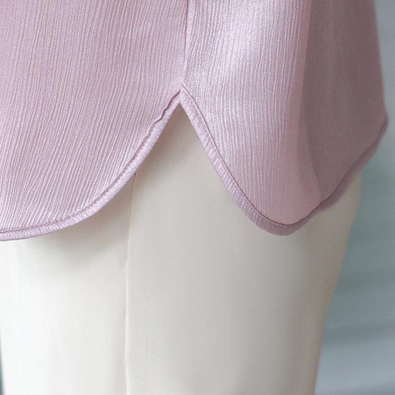 2026 Summer Chinese Style Seven-Point Sleeve Top for Middle-Aged Women - Elegant Mother's Day Fashion