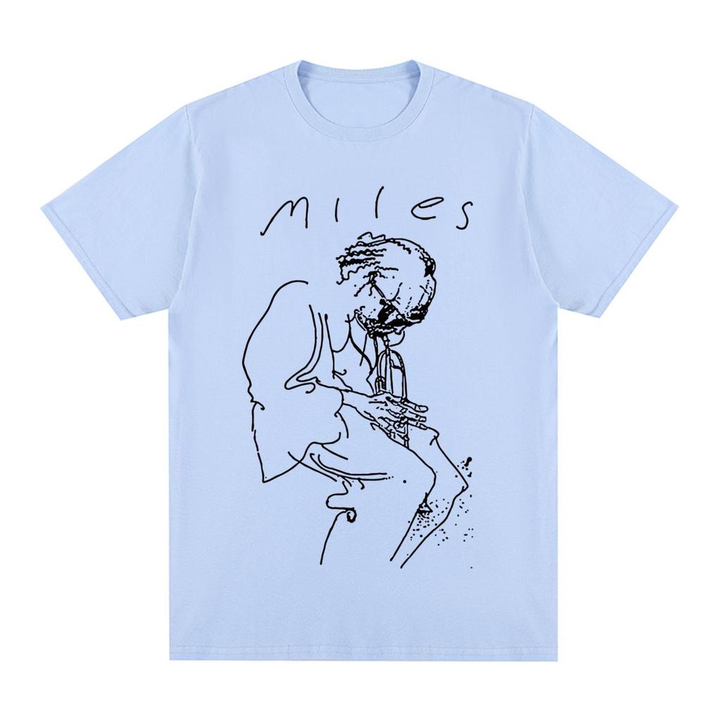 Miles Davis Vintage T-shirt Retro Music Jazz Concert Singer Art Cotton Men T shirt New Tee Tshirt Womens Tops