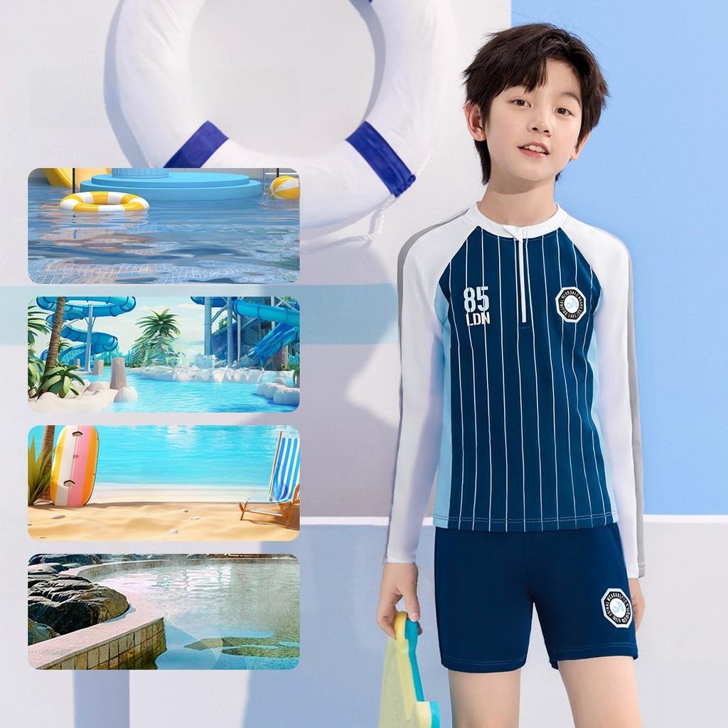 Kinder Badesachen Jungen Langarm Sonnenschutz Anzug Für Wassersport Und Training
