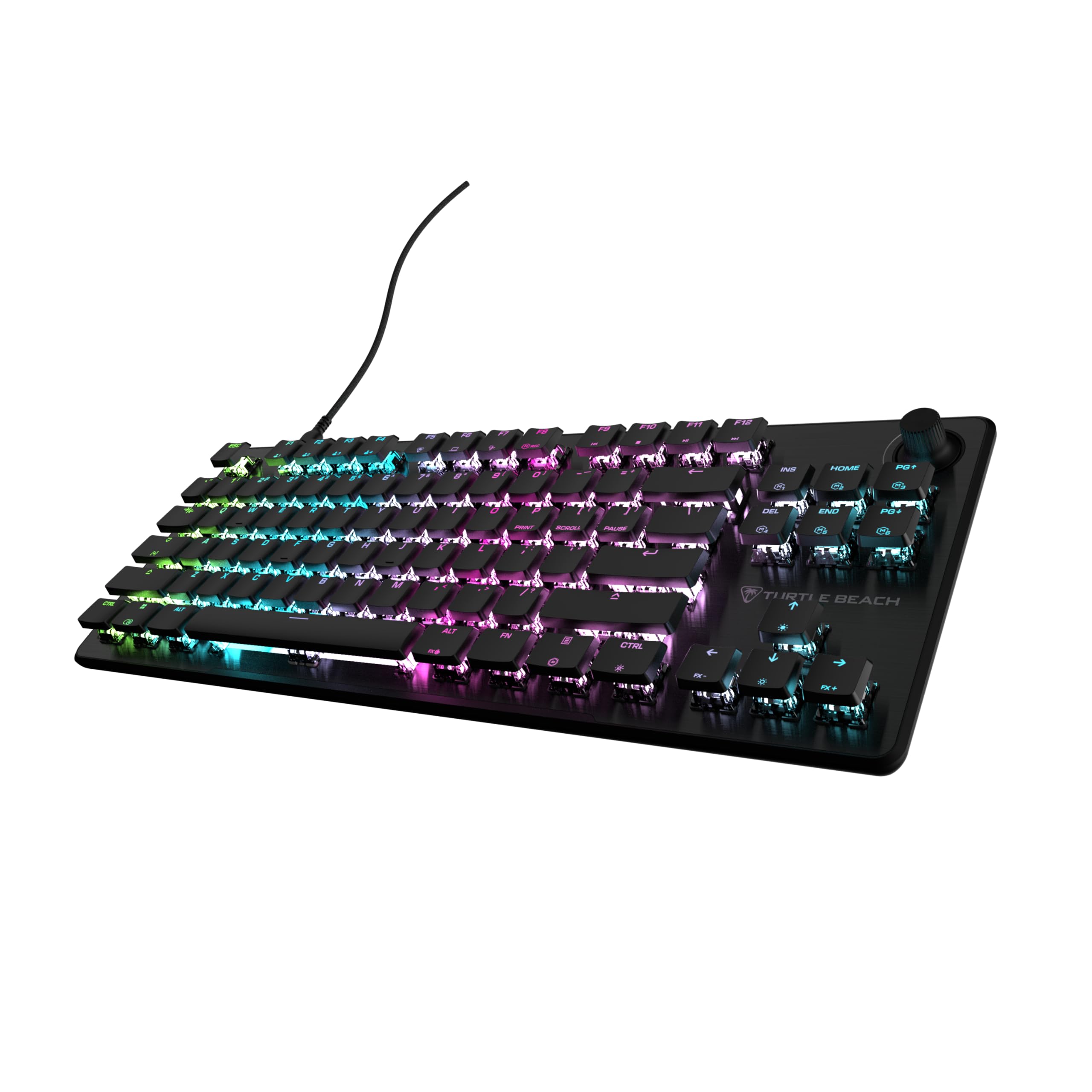 

TURTLE BEACH Vulcan II TKL Gaming English Layout Black Lubricated Linear Switches RGB Lighting ReacTap SOCD Silent Damper Aluminum Top Plate Volume чорний