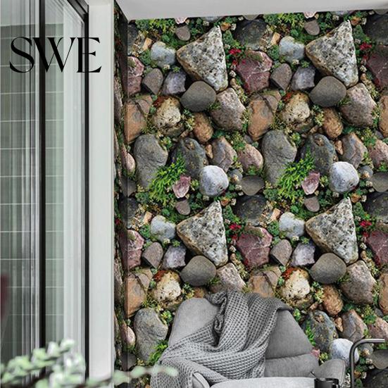 Wall Decoration Background Decal Durable Multifunctional Exquisite Self-adhesive Sticker Stone for Home Decorative