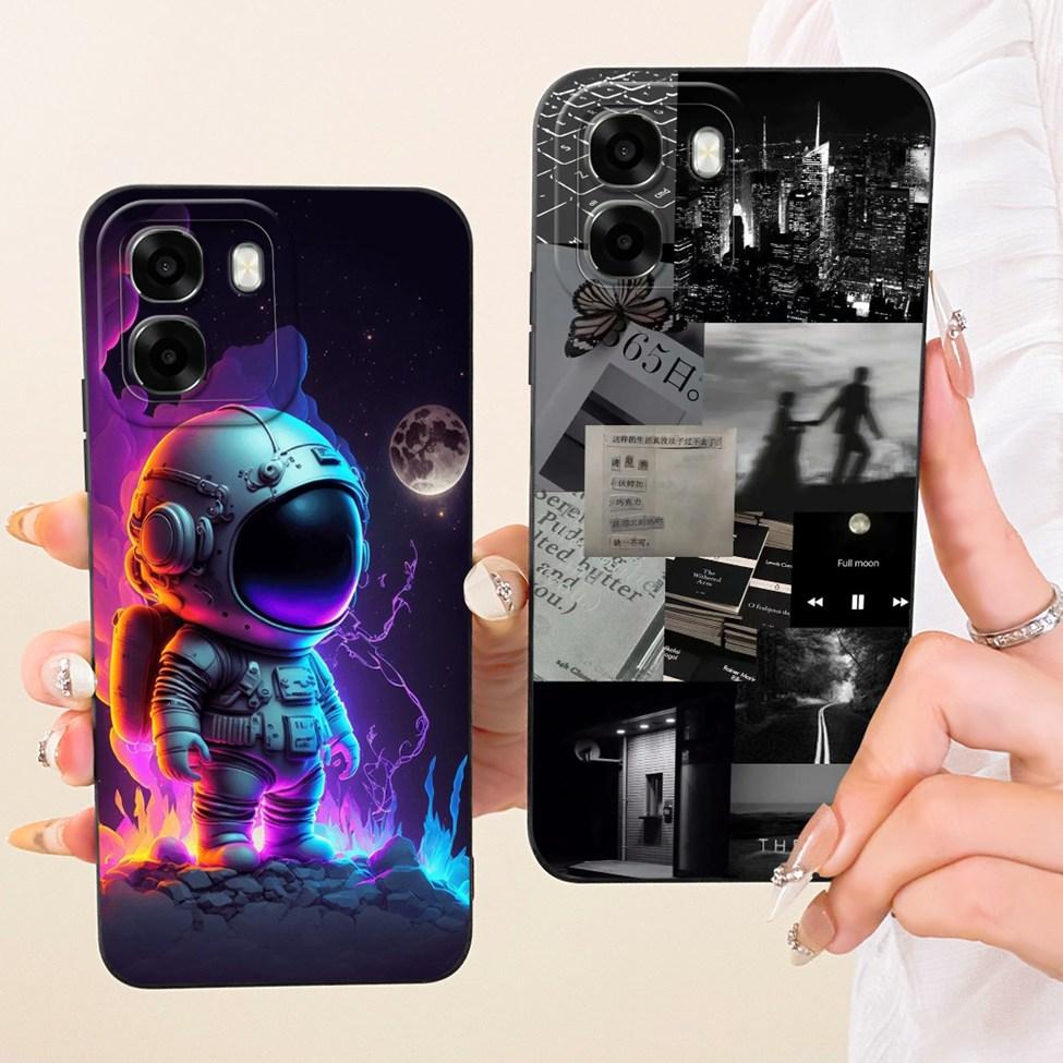 For Oppo A6x 4G CPH2819 5G CPH2783 Phone Case For Oppo A6x Cover Cute Kawaii Luxury Fashion Flowers Cool Painted Silicone Casing