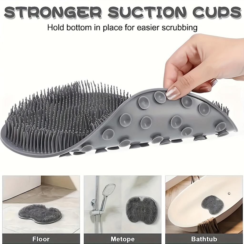 Silicone Foot Cleaner with Suction Cup NonSlip Shower Foot Scrubber Exfoliating Massager for Deep Cleansing & Relaxation At Home
