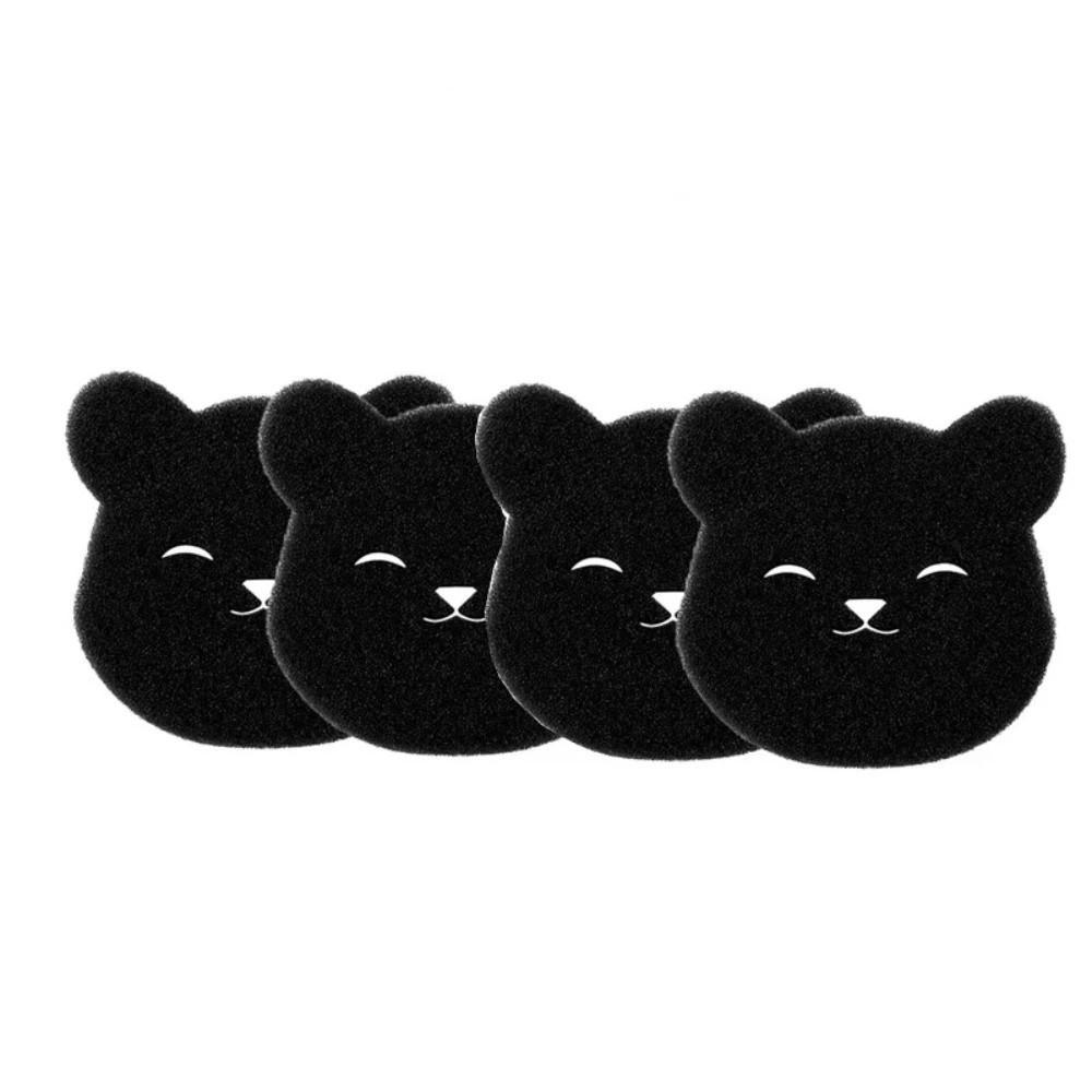4 pcs Black Pet Hair Remover Reusable Cleaning Sponge Sucking Hair Laundry Ball  Clothes чёрный