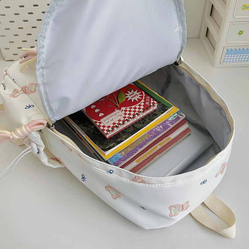 Schoolbag1011 summer new cartoon bear light schoolbag female primary school students high value ins campus literary backpack